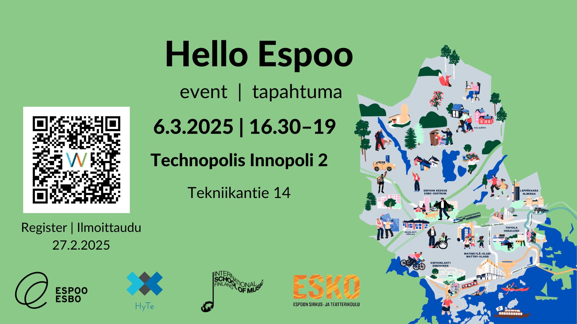 Hello Espoo banner